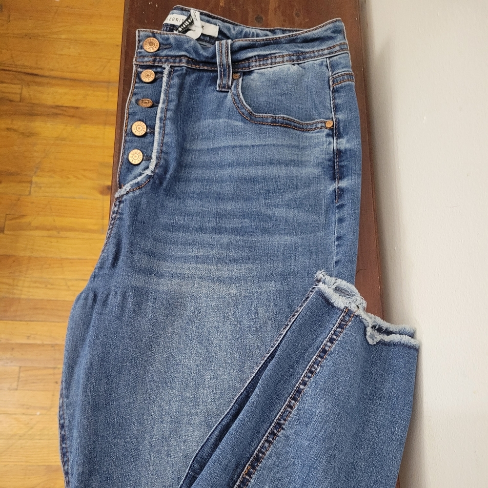 High waist Jean capris